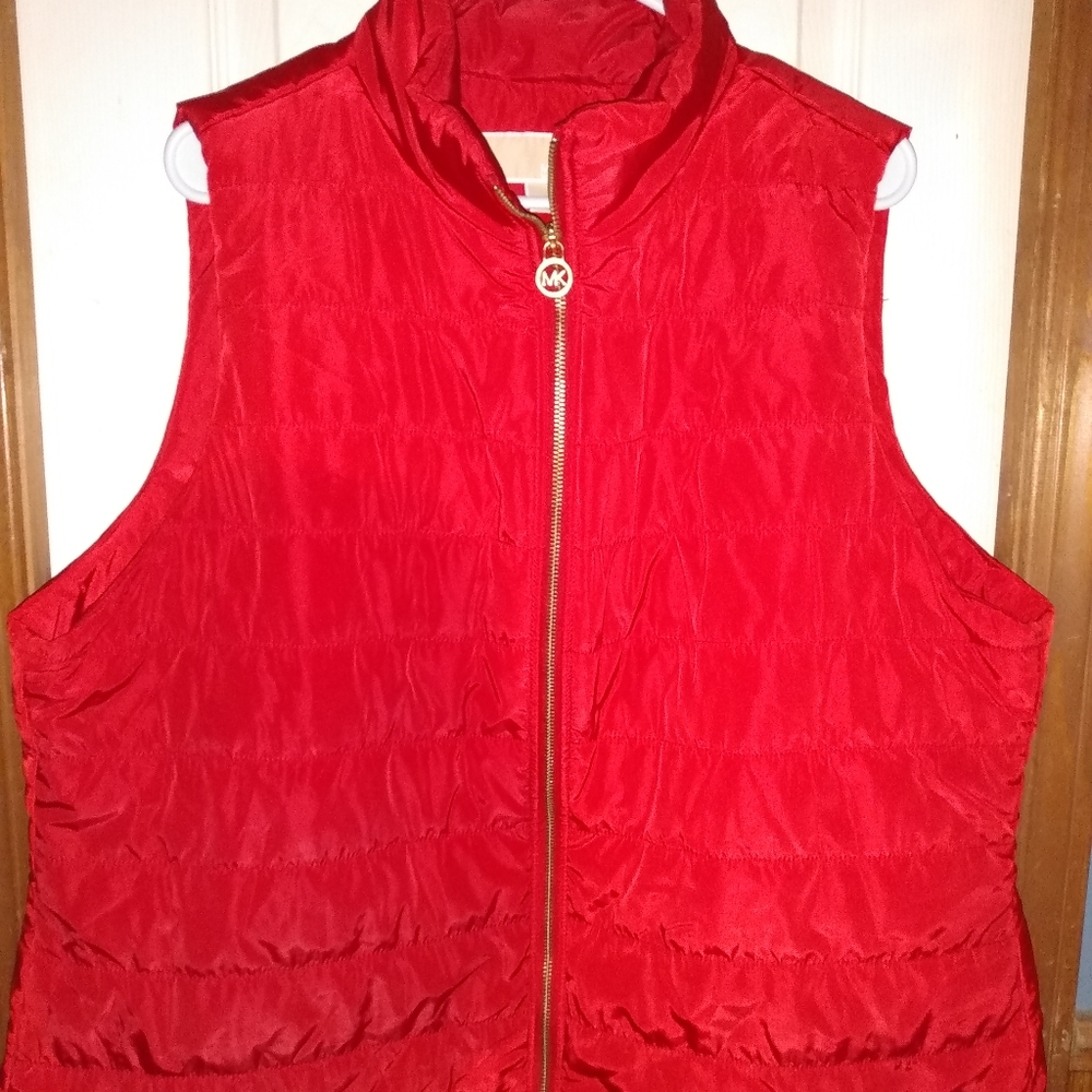 Michael kors red vest size 2x